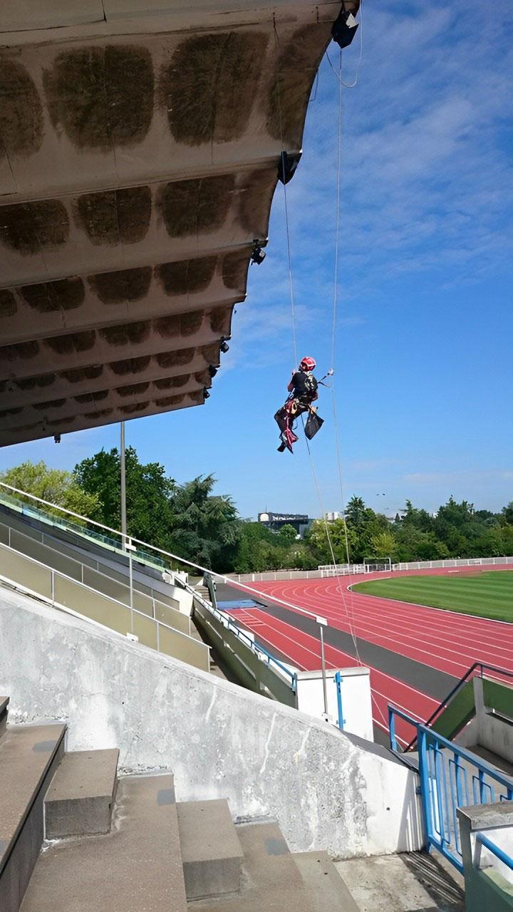 Rénovation casquette du stade de football Angers